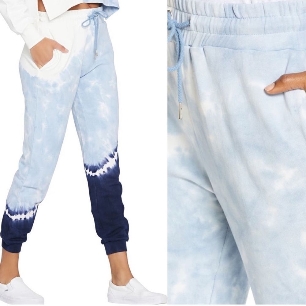 L *Space Daybreak Tie Dye Joggers Navy Blue